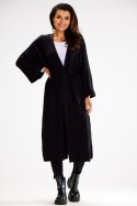 Sweter Kardigan Model A617 Black - awama - uniwersalny Sweter Kardigan Model A617 Black - awama - uniwersalny