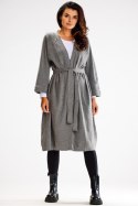 Sweter Kardigan Model A617 Grey - awama - uniwersalny Sweter Kardigan Model A617 Grey - awama - uniwersalny