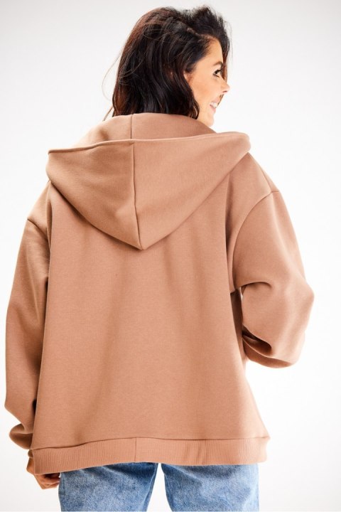 Bluza Damska Model A610 Beige - awama - uniwersalny Bluza Damska Model A610 Beige - awama - uniwersalny