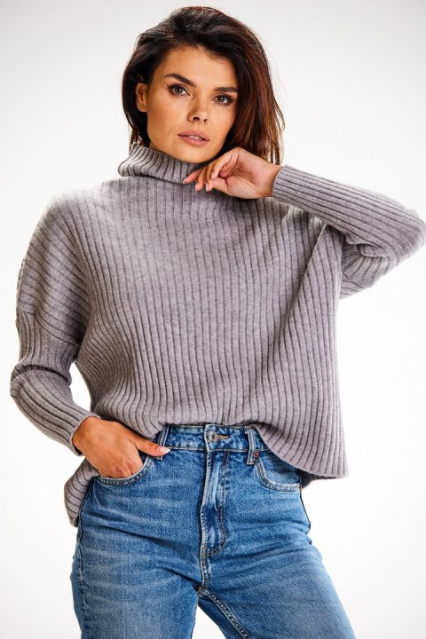 Golf Damski Model A615 Grey - awama - uniwersalny Golf Damski Model A615 Grey - awama - uniwersalny