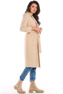 Płaszcz Damski Model A464 Beige - awama - L/XL Płaszcz Damski Model A464 Beige - awama - L/XL
