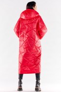 Płaszcz Damski Model A541 Red - awama - S/M Płaszcz Damski Model A541 Red - awama - S/M