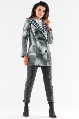 Płaszcz Damski Model A546 Houndstooth - awama - L