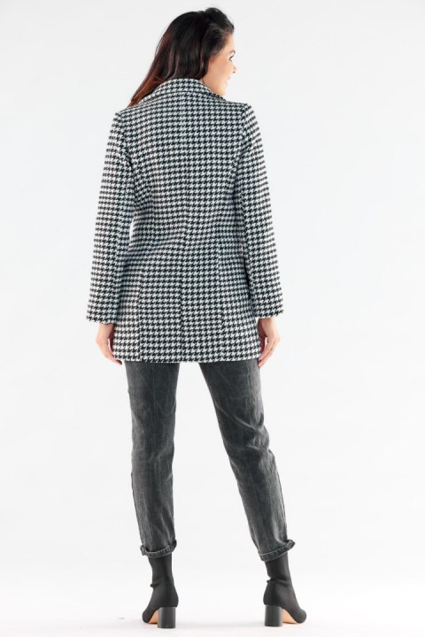 Płaszcz Damski Model A546 Houndstooth - awama - s Płaszcz Damski Model A546 Houndstooth - awama - s