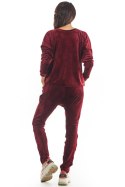 Spodnie Damskie Model A377 Bordo Welur - awama - S/M Spodnie Damskie Model A377 Bordo Welur - awama - S/M