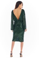 Sukienka Model A402 Cekiny Green - awama - S/M Sukienka Model A402 Cekiny Green - awama - S/M