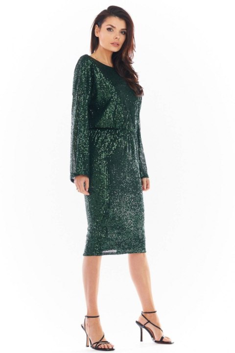 Sukienka Model A402 Cekiny Green - awama - S/M Sukienka Model A402 Cekiny Green - awama - S/M