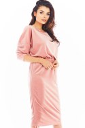 Sukienka Model A405 Welur Pink - awama - L Sukienka Model A405 Welur Pink - awama - L