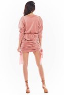 Sukienka Model A405 Welur Pink - awama - s Sukienka Model A405 Welur Pink - awama - s