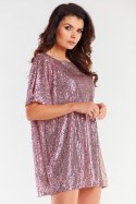 Sukienka Model A483 Pink - awama - uniwersalny Sukienka Model A483 Pink - awama - uniwersalny