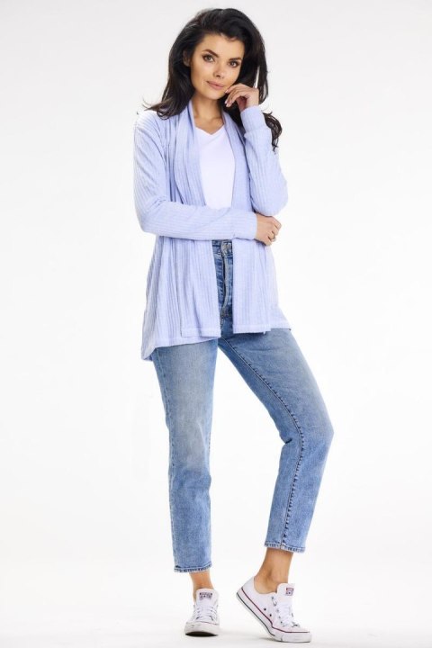 Sweter Kardigan Model A655 Blue - awama - S/M Sweter Kardigan Model A655 Blue - awama - S/M