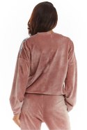 Bluza Damska Model A374 Pink Welur - awama - M Bluza Damska Model A374 Pink Welur - awama - M