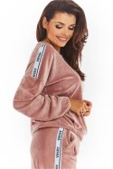 Bluza Damska Model A374 Pink Welur - awama - M Bluza Damska Model A374 Pink Welur - awama - M