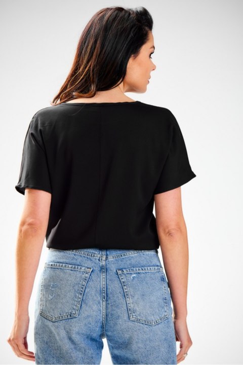 Bluzka Model A588 Black - awama - L Bluzka Model A588 Black - awama - L