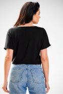 Bluzka Model A588 Black - awama - M Bluzka Model A588 Black - awama - M