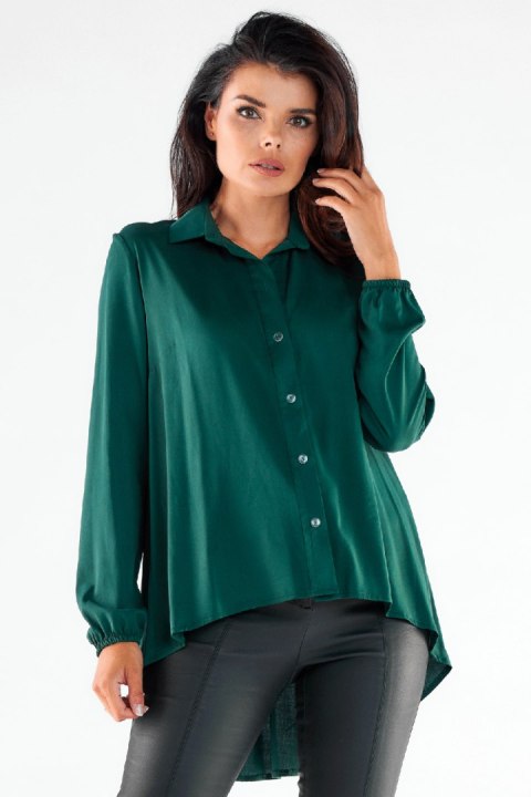 Koszula Damska Model A527 Bottle Green - awama - M