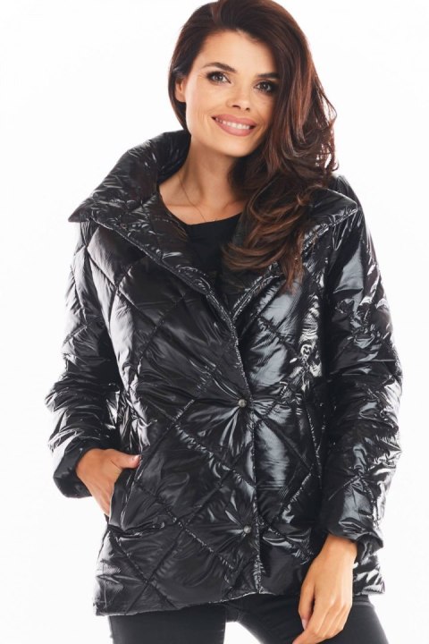 Kurtka Damska Model A384 Pikówka Black - awama - S/M Kurtka Damska Model A384 Pikówka Black - awama - S/M
