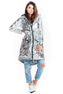 Płaszcz Damski Model A339 Silver - awama - S/M Płaszcz Damski Model A339 Silver - awama - S/M