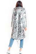 Płaszcz Damski Model A339 Silver - awama - S/M Płaszcz Damski Model A339 Silver - awama - S/M