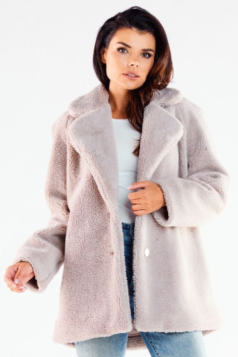 Płaszcz Damski Model A534 Beige - awama - L/XL Płaszcz Damski Model A534 Beige - awama - L/XL