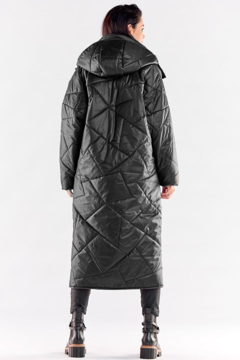 Płaszcz Damski Model A541 Black - awama - S/M Płaszcz Damski Model A541 Black - awama - S/M