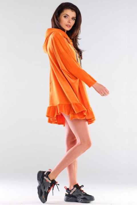 Sukienka Bluza Model A419 Orange - awama - uniwersalny Sukienka Bluza Model A419 Orange - awama - uniwersalny