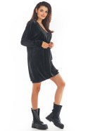 Sukienka Model A378 Black Welur - awama - uniwersalny