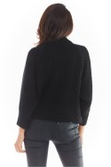 Sweter Damski Model A389 Black - awama - uniwersalny Sweter Damski Model A389 Black - awama - uniwersalny