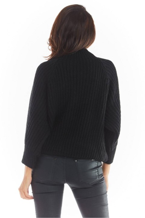Sweter Damski Model A389 Black - awama - uniwersalny Sweter Damski Model A389 Black - awama - uniwersalny