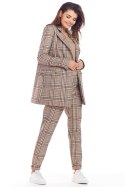 Żakiet Model A364 Brown Krata - awama - L/XL Żakiet Model A364 Brown Krata - awama - L/XL
