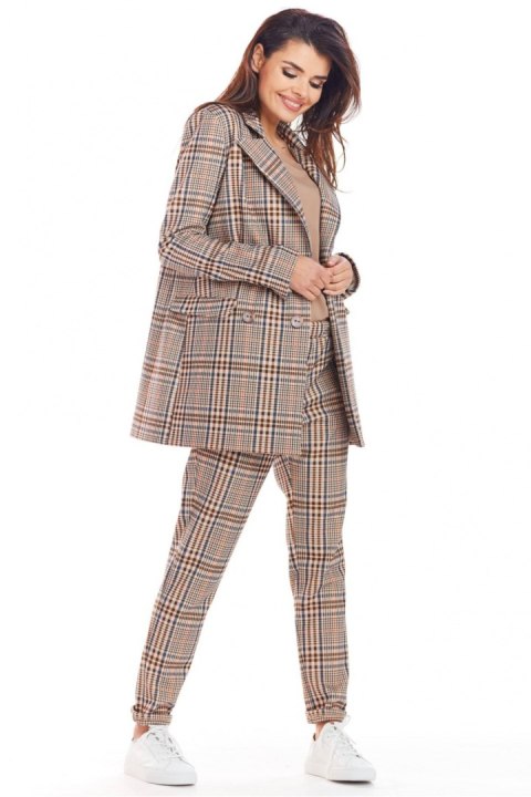 Żakiet Model A364 Brown Krata - awama - L/XL Żakiet Model A364 Brown Krata - awama - L/XL