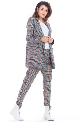 Żakiet Model A364 Navy Krata - awama - L/XL