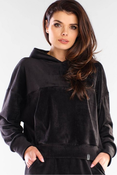 Bluza Damska Model A412 Black - awama - L/XL Bluza Damska Model A412 Black - awama - L/XL