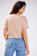 Bluzka Model A588 Beige - awama - M Bluzka Model A588 Beige - awama - M