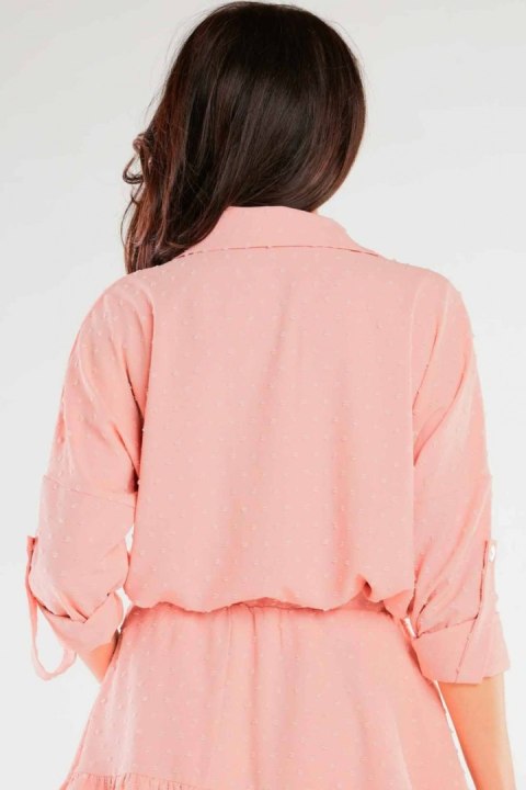 Koszula Damska Model A425 Powder Pink - awama - L/XL Koszula Damska Model A425 Powder Pink - awama - L/XL