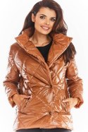 Kurtka Damska Model A384 Pikówka Beige - awama - S/M Kurtka Damska Model A384 Pikówka Beige - awama - S/M