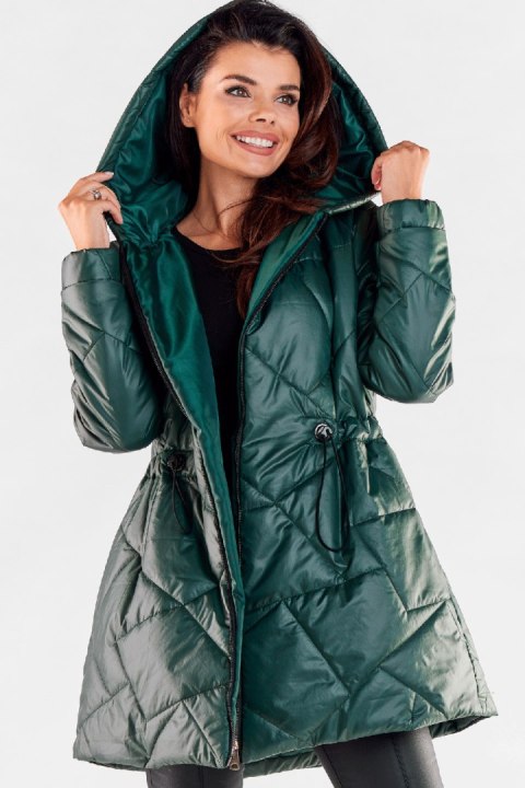 Kurtka Damska Model A540 Bottle Green - awama - L/XL Kurtka Damska Model A540 Bottle Green - awama - L/XL