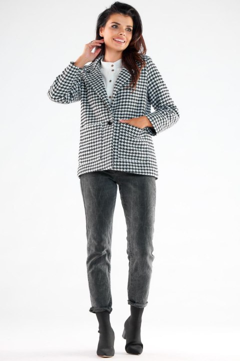 Kurtka Damska Model A545 Houndstooth - awama - M Kurtka Damska Model A545 Houndstooth - awama - M
