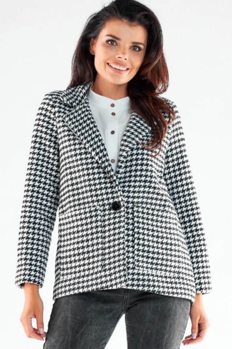 Kurtka Damska Model A545 Houndstooth - awama - s Kurtka Damska Model A545 Houndstooth - awama - s