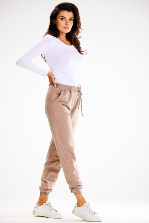 Spodnie Damskie Model A608 Latte - awama - M Spodnie Damskie Model A608 Latte - awama - M