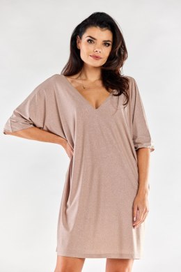 Sukienka Model A557 Beige - awama - uniwersalny