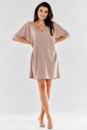 Sukienka Model A557 Beige - awama - uniwersalny