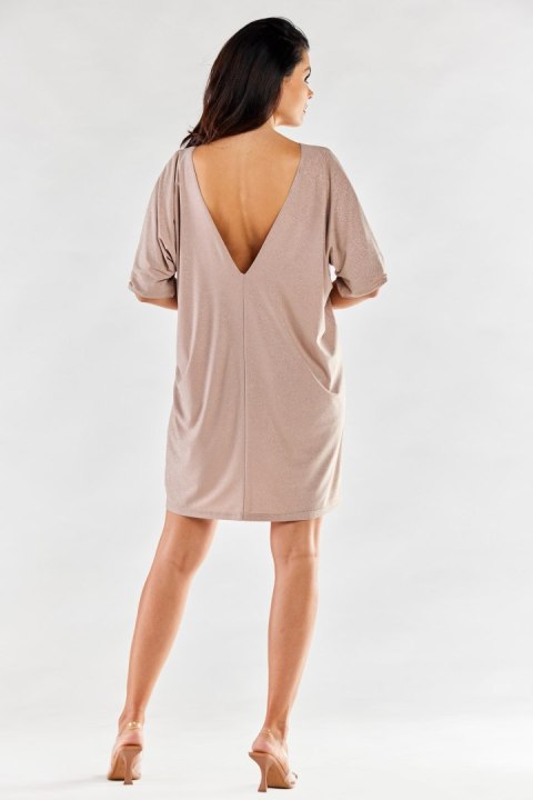 Sukienka Model A557 Beige - awama - uniwersalny Sukienka Model A557 Beige - awama - uniwersalny