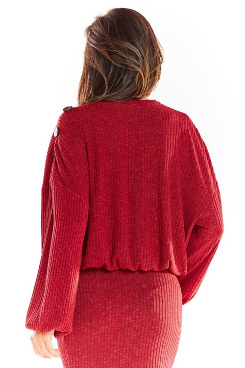 Sweter Damski Model A318 Bordo - awama - L/XL Sweter Damski Model A318 Bordo - awama - L/XL
