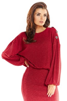 Sweter Damski Model A318 Bordo - awama - S/M