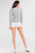 Sweter Damski Model A446 Grey - awama - uniwersalny Sweter Damski Model A446 Grey - awama - uniwersalny