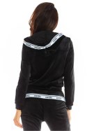 Bluza Damska Model A373 Black Welur - awama - XL Bluza Damska Model A373 Black Welur - awama - XL