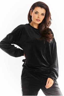 Bluza Damska Model A374 Black Welur - awama - s