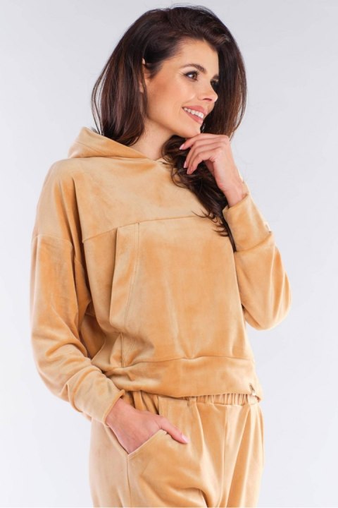 Bluza Damska Model A412 Beige - awama - L/XL Bluza Damska Model A412 Beige - awama - L/XL