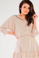 Koszula Damska Model A425 Beige - awama - S/M